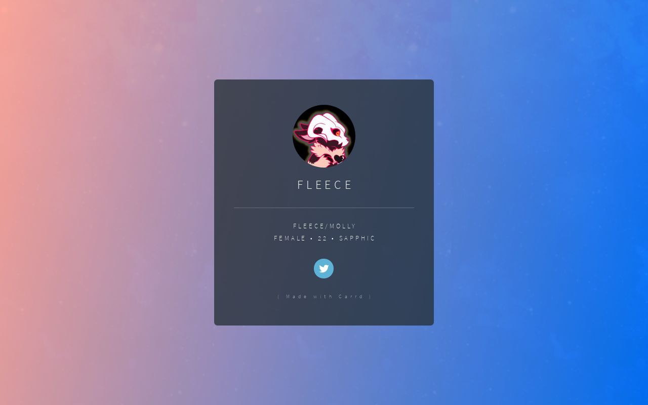 Carrd profile picture for @fleece
